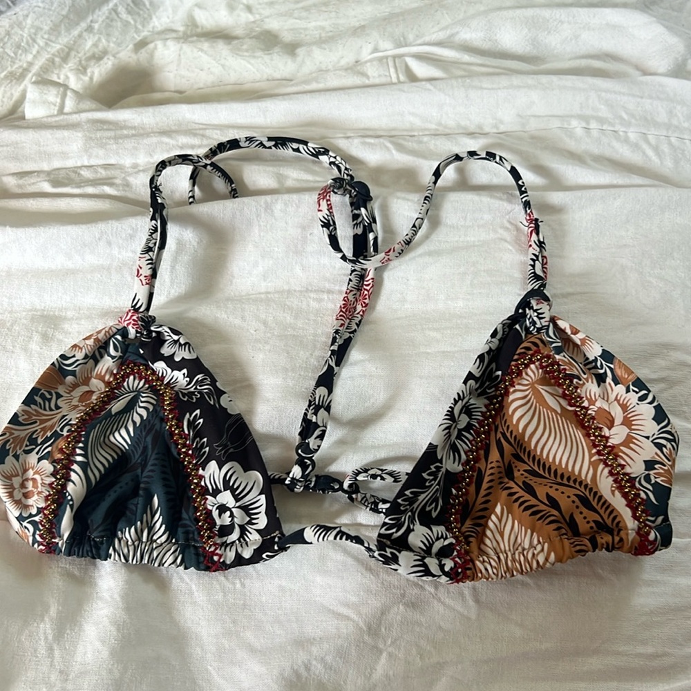 Agua Bendita Embelished Bikini Top